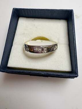 Sterling Silver 925 Butterfly Pave Cubic Zirconia Band Ring